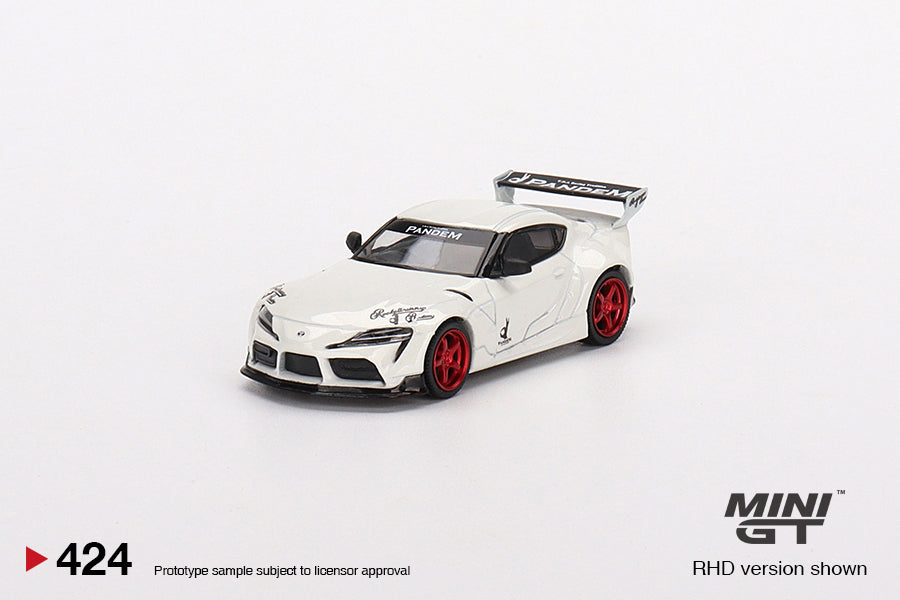 1:64 Mini GT #424 Pandem Toyota GR Supra V1.0  Pearl White Limited Edition mgt00424