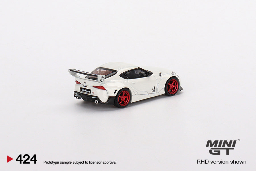 1:64 Mini GT #424 Pandem Toyota GR Supra V1.0  Pearl White Limited Edition mgt00424