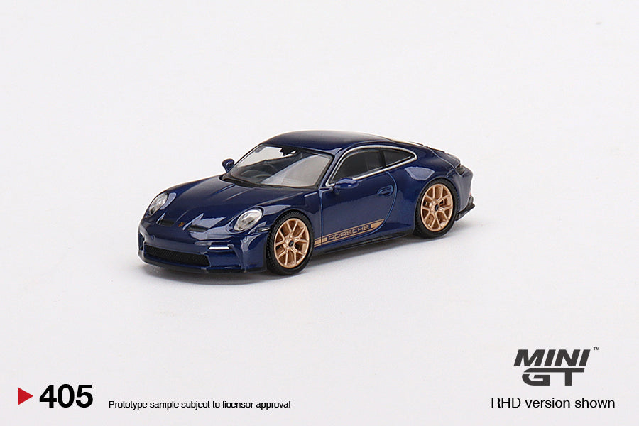 1:64 Mini GT #405 Porsche 911 (992) GT3 Touring Gentian Blue Metallic Limited Edition mgt00405