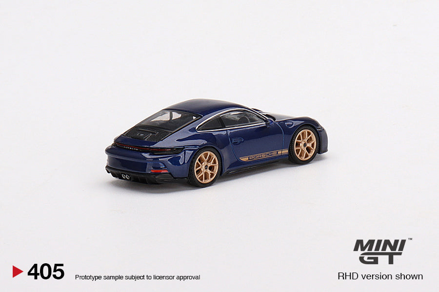1:64 Mini GT #405 Porsche 911 (992) GT3 Touring Gentian Blue Metallic Limited Edition mgt00405
