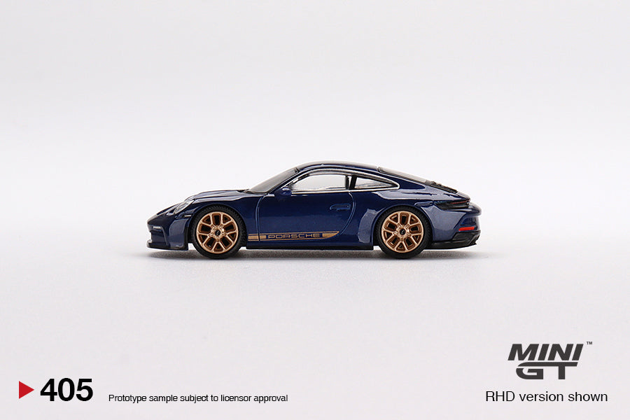 1:64 Mini GT #405 Porsche 911 (992) GT3 Touring Gentian Blue Metallic Limited Edition mgt00405