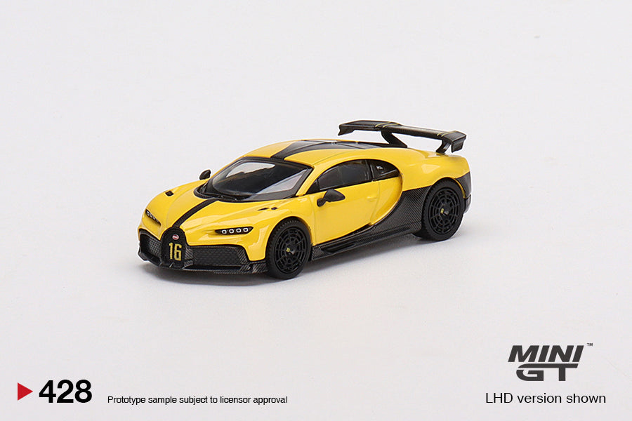 1:64 Mini GT #428 Bugatti Chiron Pur Sport Yellow Limited Edition mgt00428