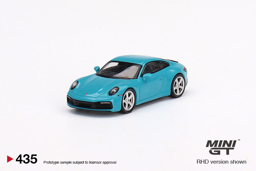 1/64 Mini GT #435 Porsche 911 (992) Carrera S Miami Blue Limited Edition mgt00435