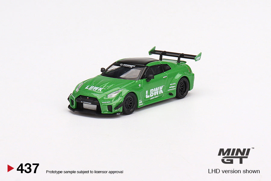 1:64 Mini GT #437 LB-Silhouette WORKS GT NISSAN 35GT-RR Ver.2 Apple Green Limited Edition mgt00437