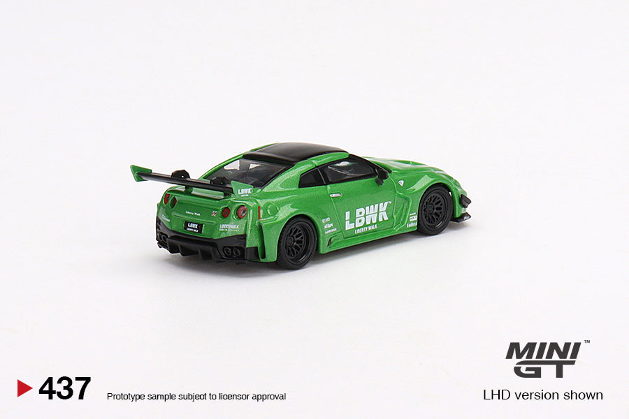 1:64 Mini GT #437 LB-Silhouette WORKS GT NISSAN 35GT-RR Ver.2 Apple Green Limited Edition mgt00437