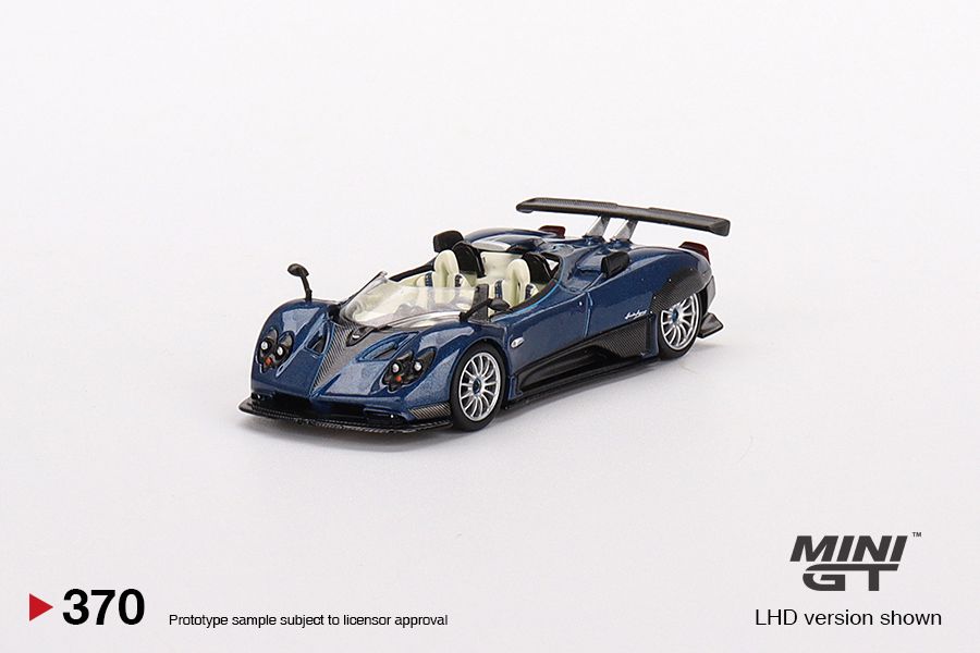 1/64 Mini GT #370 Pagani Zonda HP Barchetta Blue Tricolor Limited Edition mgt00370
