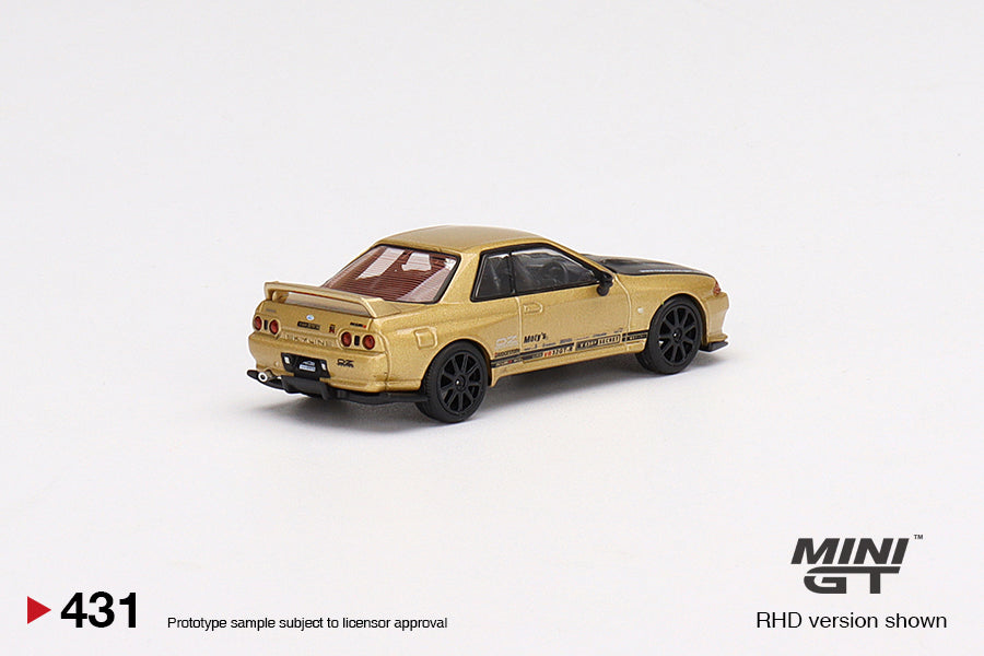 1:64 Mini GT #431 Japan Exclusive Top Secret Nissan Skyline GT-R VR32 Top Secret Gold Limited Edition  MGT00431