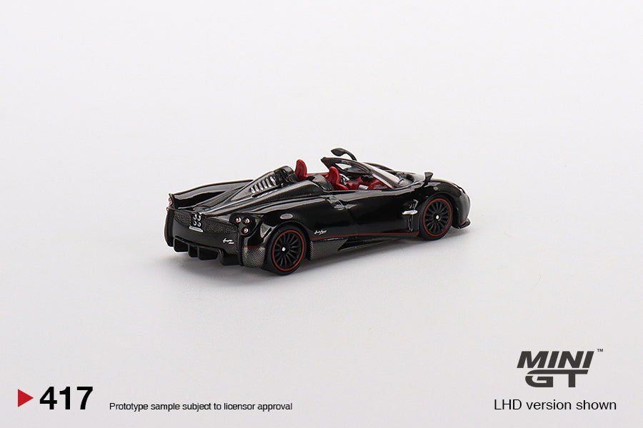 1/64 Mini GT #417 Pagani Huayra Roadster Black Limited Edition mgt00417
