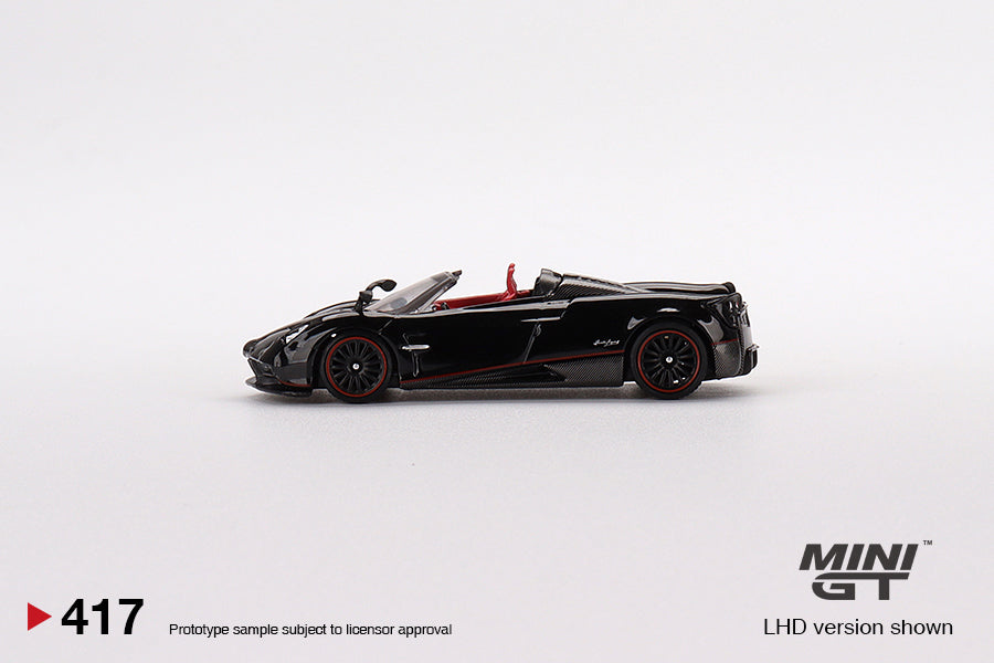 1/64 Mini GT #417 Pagani Huayra Roadster Black Limited Edition mgt00417