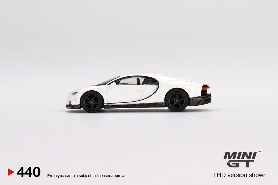 1:64 Mini GT #440 Bugatti Chiron Super Sport White Limited Edition mgt00440