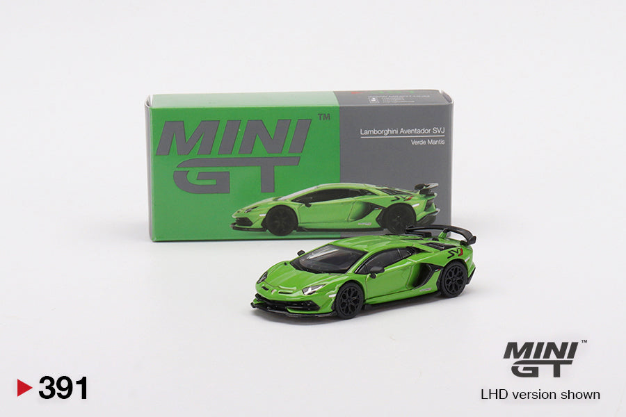 1:64 Mini GT #391 Lamborghini Aventador SVJ Verde Mantis Limited Edition mgt00391