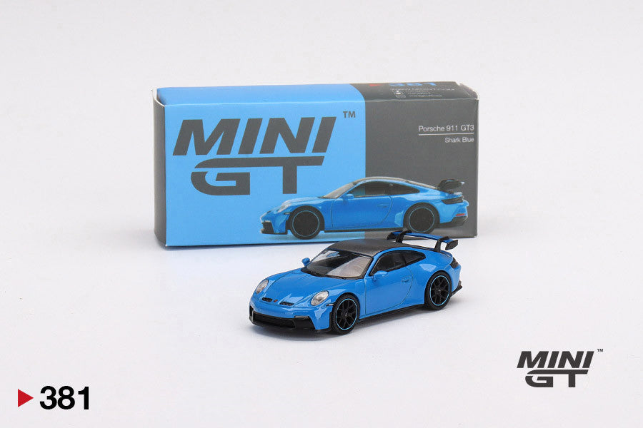 1:64 Mini GT #381 Porsche 911 (992) GT3 Shark Blue Limited Edition MGT00381