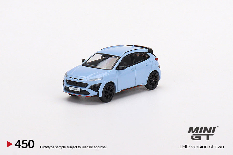 1/64 Mini GT #450 Hyundai KONA N Performance Blue Limited Edition mgt00450