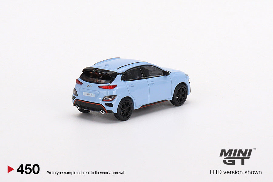 1/64 Mini GT #450 Hyundai KONA N Performance Blue Limited Edition mgt00450