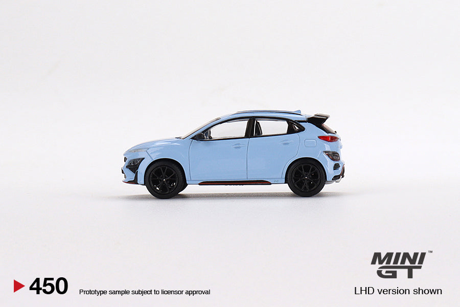 1/64 Mini GT #450 Hyundai KONA N Performance Blue Limited Edition mgt00450