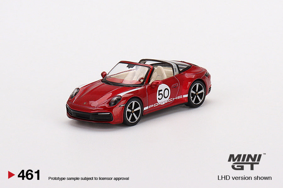 1/64 Mini GT #461 Porsche 911 Targa 4S Heritage Design Edition Cherry Red Limited Edition mgt00461