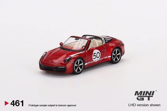 1/64 Mini GT #461 Porsche 911 Targa 4S Heritage Design Edition Cherry Red Limited Edition mgt00461