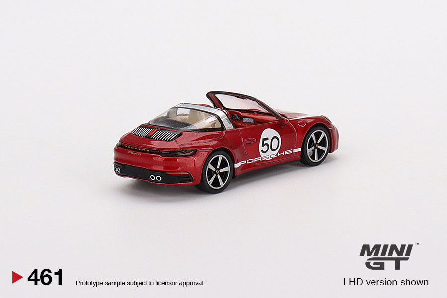 1/64 Mini GT #461 Porsche 911 Targa 4S Heritage Design Edition Cherry Red Limited Edition mgt00461