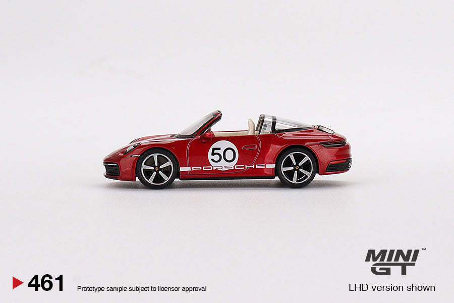 1/64 Mini GT #461 Porsche 911 Targa 4S Heritage Design Edition Cherry Red Limited Edition mgt00461