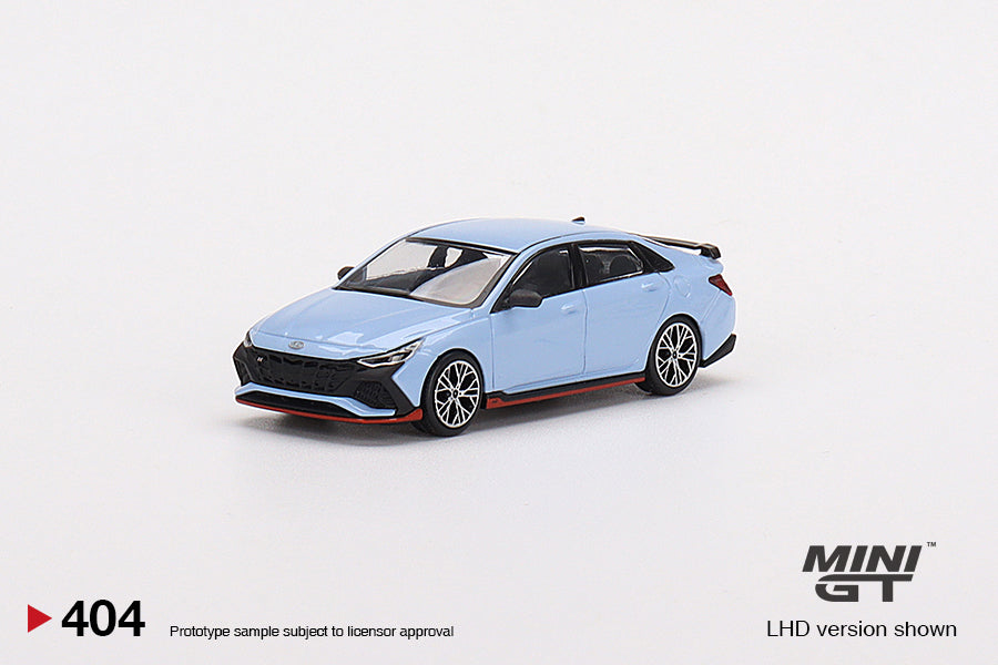 1:64 Mini GT #404 Hyundai Elantra N Performance Blue Limited Edition mgt00404