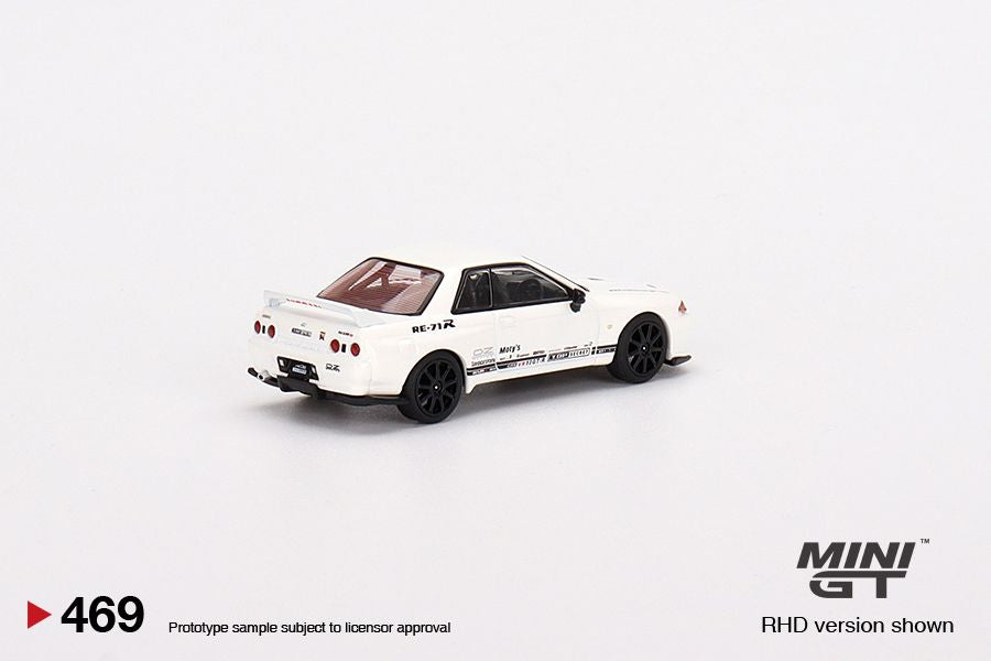 Mini GT 1:64 #469 Top Secret Nissan GT-R VR32 White Limited Edition mgt00469