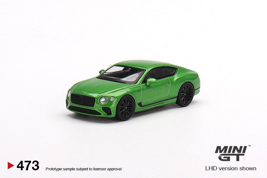 1:64 Mini GT #473 Bentley Continental GT Speed 2022 Apple Green Limited Edition mgt00473