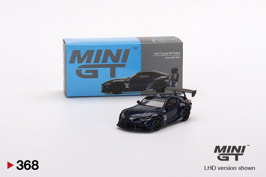 1:64 Mini GT #368 HKS Toyota GR Supra (A90) Downshift Blue Limited Edition MGT00368