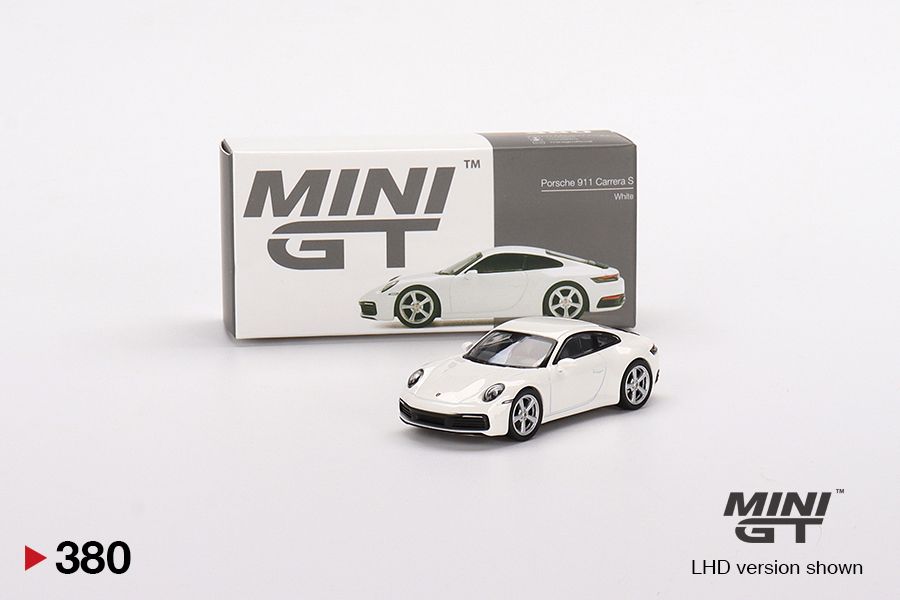 1/64 Mini GT #380 Porsche 911 (992) Carrera S White Limited Edition mgt00380