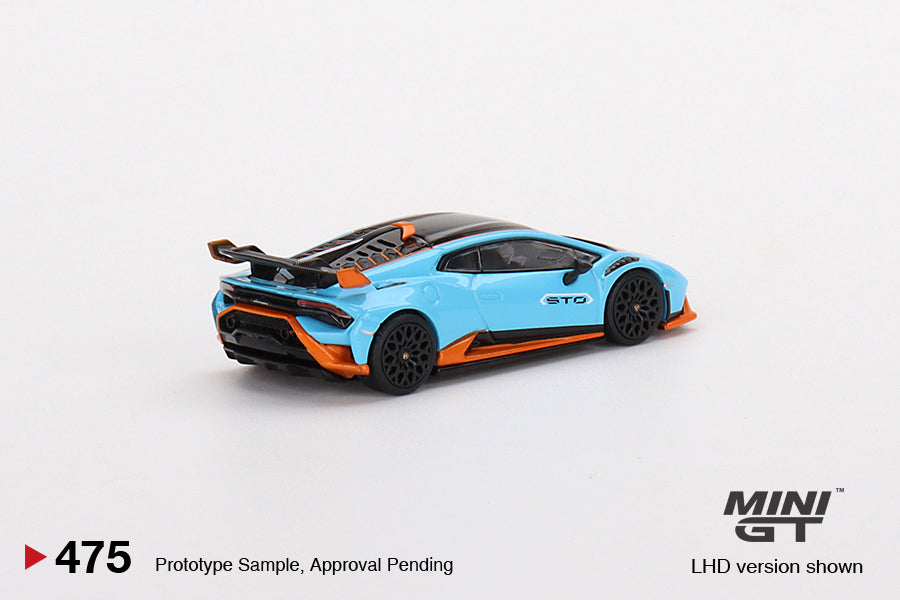 1:64 Mini GT #475 Lamborghini Huracán STO Blu Laufey Limited Edition MGT00475