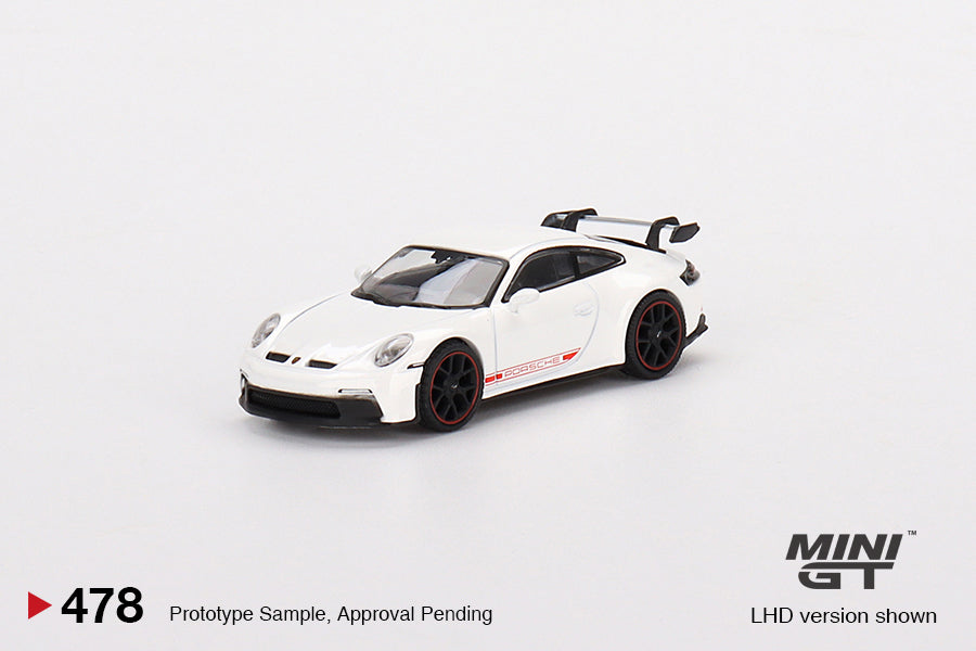 1/64 Mini GT #478 Porsche 911 (992) GT3 White Limited Edition mgt00478