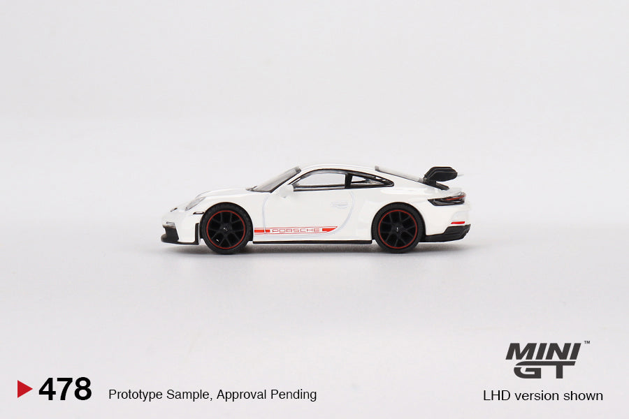 1/64 Mini GT #478 Porsche 911 (992) GT3 White Limited Edition mgt00478