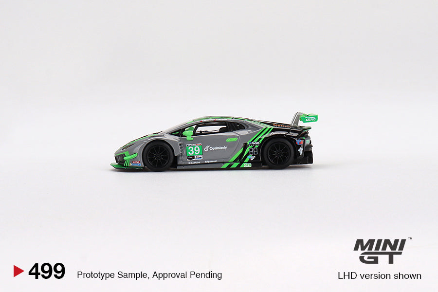 1/64 Mini GT #499 Lamborghini Huracán GT3 EVO #39 2022 IMSA Road America 2nd Place Limited Edition mgt00499