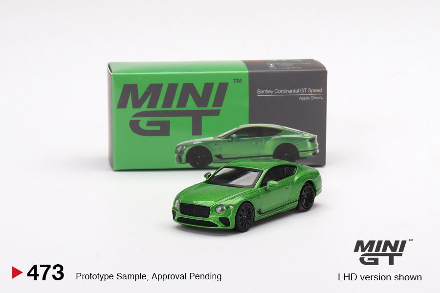 1:64 Mini GT #473 Bentley Continental GT Speed 2022 Apple Green Limited Edition mgt00473