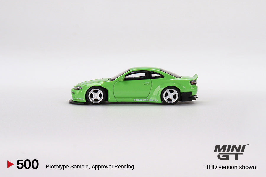 1/64 Mini GT #500 Nissan Silvia Pandem (S15) Green Limited Edition mgt00500