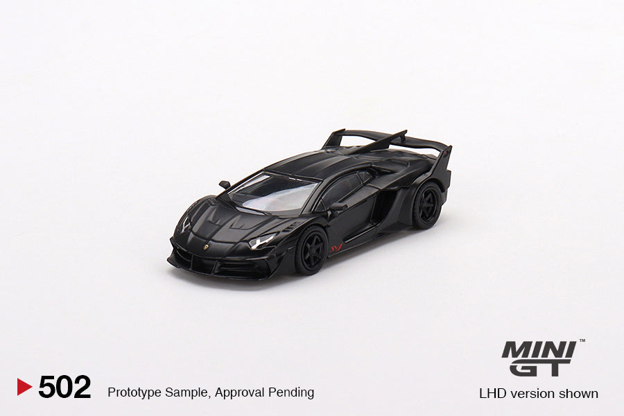 1:64 Mini GT #502 Lamborghini LB-Silhouette WORKS Aventador GT EVO Matte Black Limited Edition mgt00502
