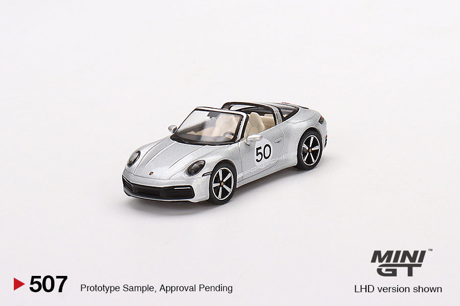 1/64 Mini GT#507 Porsche 911 Targa 4S Heritage Design Edition (GT Silver Metallic) Limited Edition mgt00507