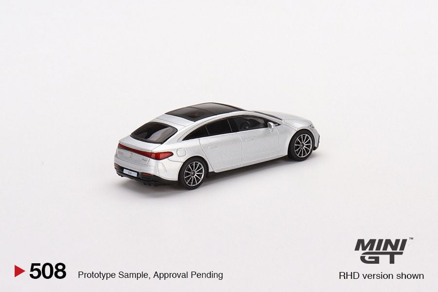 1:64 Mini GT #508 Mercedes-Benz EQS 580 4MATIC (High Tech Silver Metallic) Limited Edition mgt00508