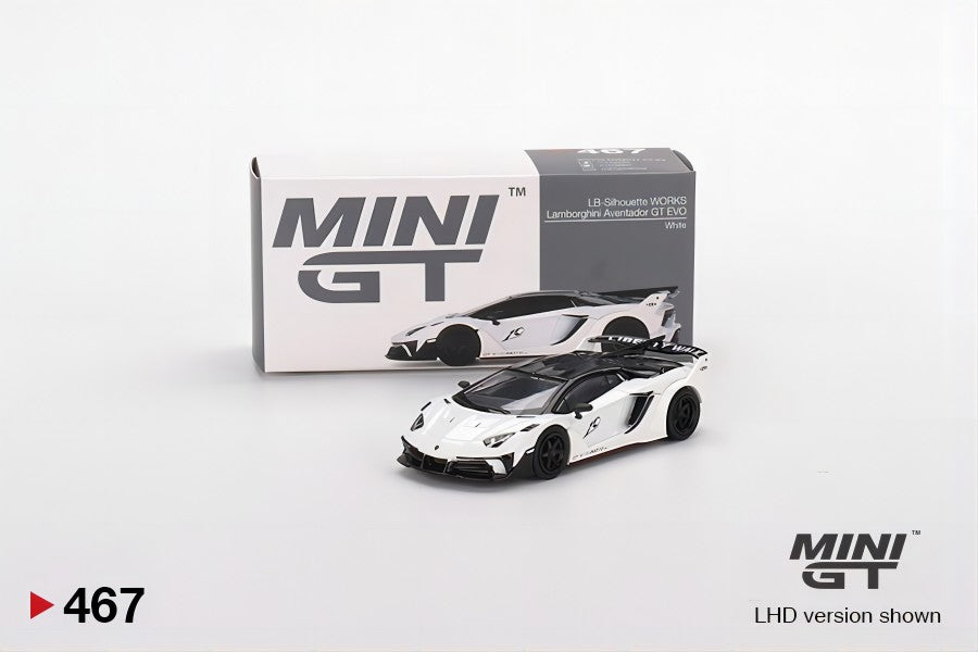 1:64 Mini GT #467 LB-Silhouette WORKS Lamborghini Aventador GT EVO Presentation Limited Edition mgt00467