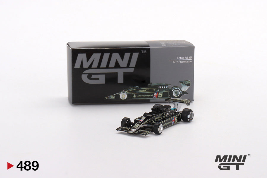 1/64 Mini GT #489 Grand Prix 1977 Lotus 78 #5 Presentation Limited Edition mgt00489