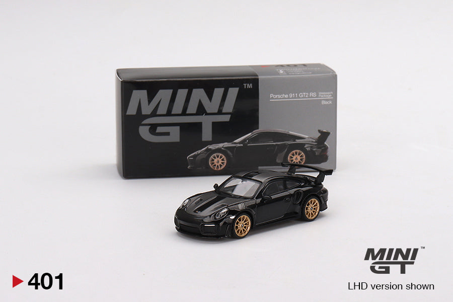 Mini GT 1:64 #401 Porsche 911(991) GT2 RS Weissach Package Black Limited Edition mgt00401