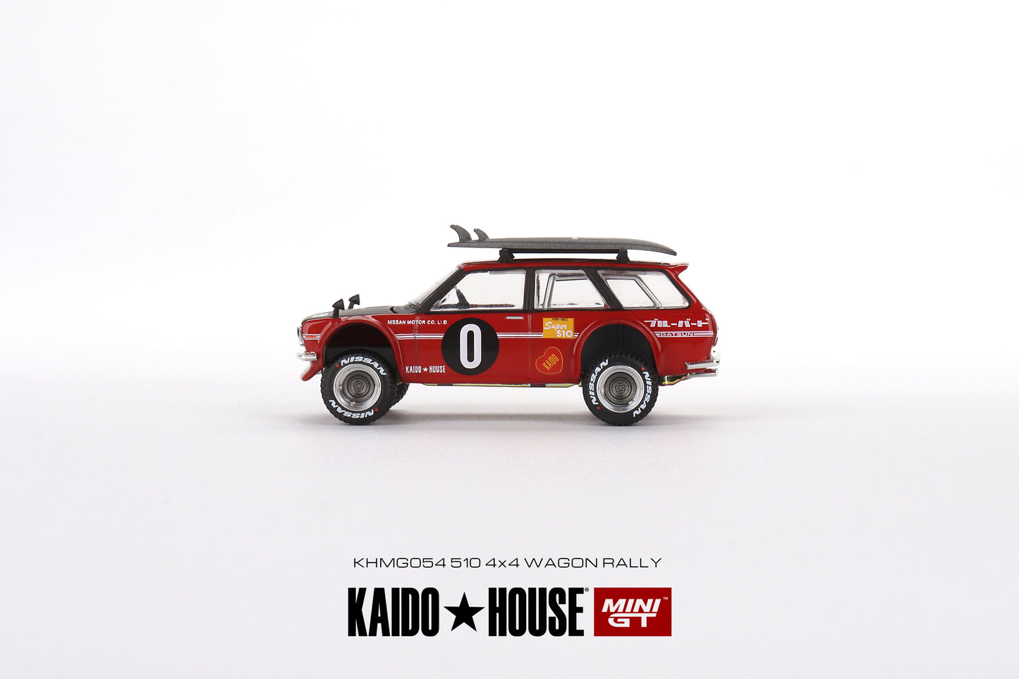 1/64 Kaido House x Mini GT Datsun KAIDO 510 Wagon Kaido GT Surf Safari RS V2 Red Limited Edition KHMG054 SEALED
