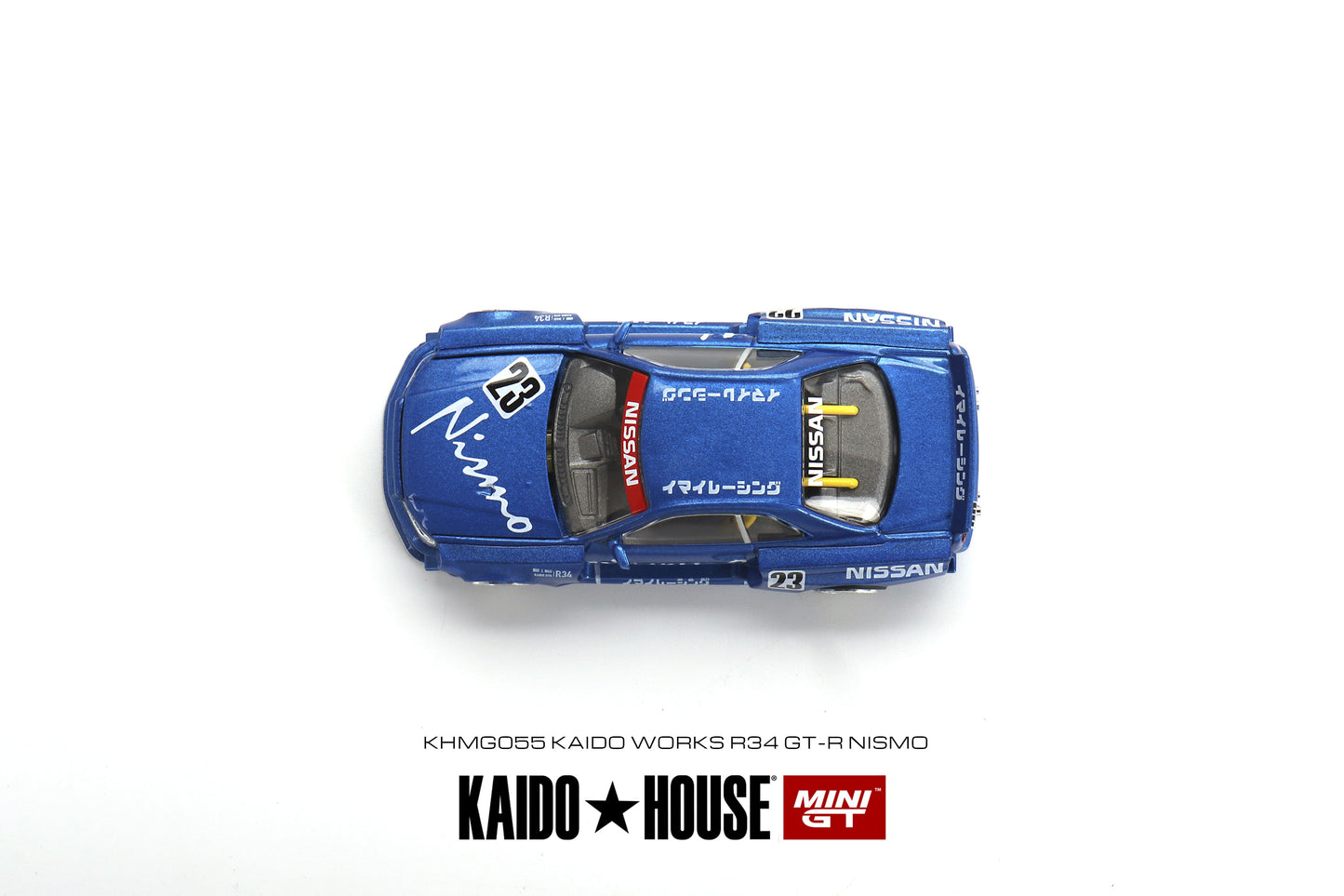 1/64 Kaido House x Mini GT Nissan Skyline GT-R (R34) Kaido Works V3  Blue Limited Edition KHMG055 SEALED