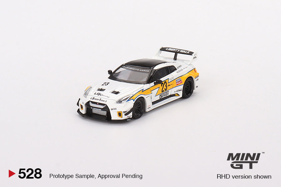 1/64 Mini GT #528 NISSAN LB-Silhouette WORKS GT 35GT-RR Ver.1 LB Racing – White Limited Edition mgt00528