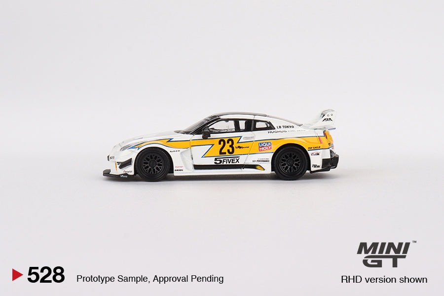 1/64 Mini GT #528 NISSAN LB-Silhouette WORKS GT 35GT-RR Ver.1 LB Racing – White Limited Edition mgt00528