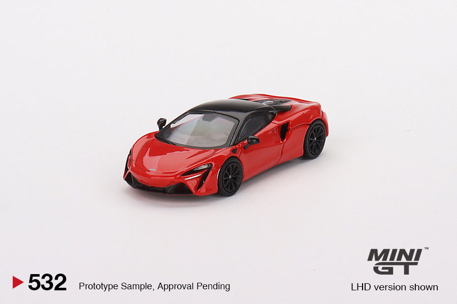 1:64 Mini GT #532 McLaren Artura Vermillion Red 2023 Limited Edition mgt00532