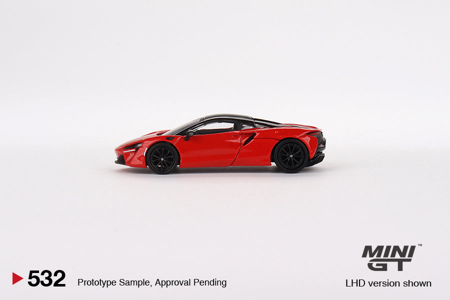 1:64 Mini GT #532 McLaren Artura Vermillion Red 2023 Limited Edition mgt00532