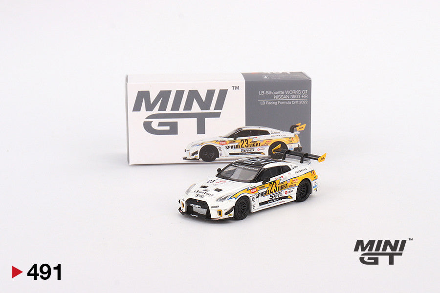 1:64 Mini GT Nissan LB-Silhouette WORKS GT 35GT-RR Ver.2 LB Racing Formula Drift 2022 #491 Limited Edition MGT00491