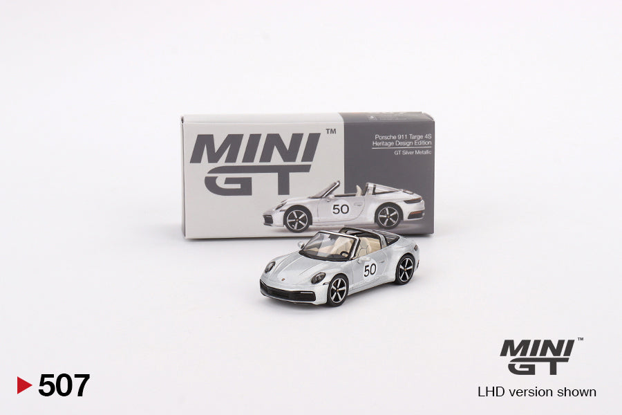 1/64 Mini GT#507 Porsche 911 Targa 4S Heritage Design Edition (GT Silver Metallic) Limited Edition mgt00507