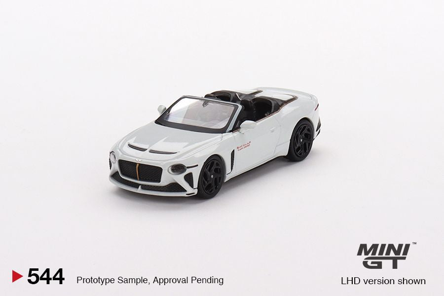 1/64 Mini GT #544 Bentley Mulliner Bacalar Car Zero White Limited Edition mgt00544