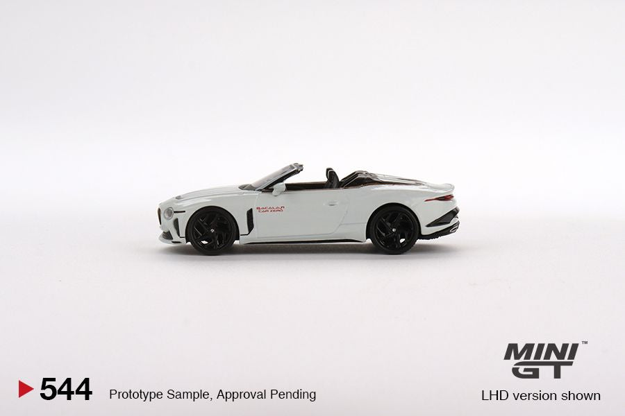 1/64 Mini GT #544 Bentley Mulliner Bacalar Car Zero White Limited Edition mgt00544